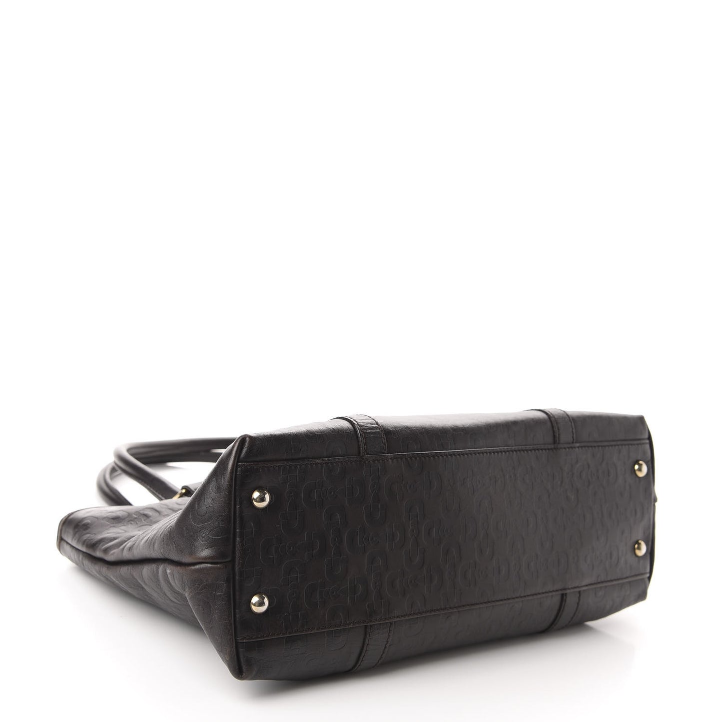 Calfskin Horsebit Embossed Joy Tote Black