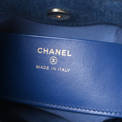 Chanel Denim Quilted Nano 31 Shopping Bag Light Blue Dark Blue 6 of 10