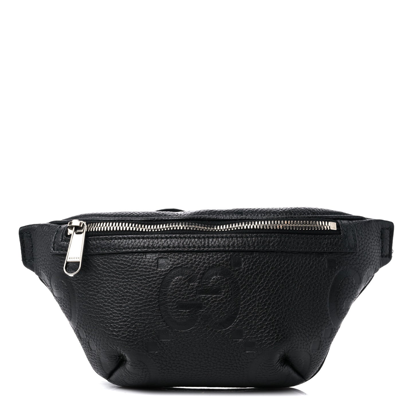 Piuma Calfskin Jumbo GG Embossed Small Belt Bag Black