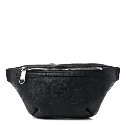 Gucci Piuma Calfskin Jumbo GG Embossed Small Belt Bag Black 1 of 9