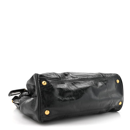 Prada Vitello Shine Shopping Satchel Black 4 of 18