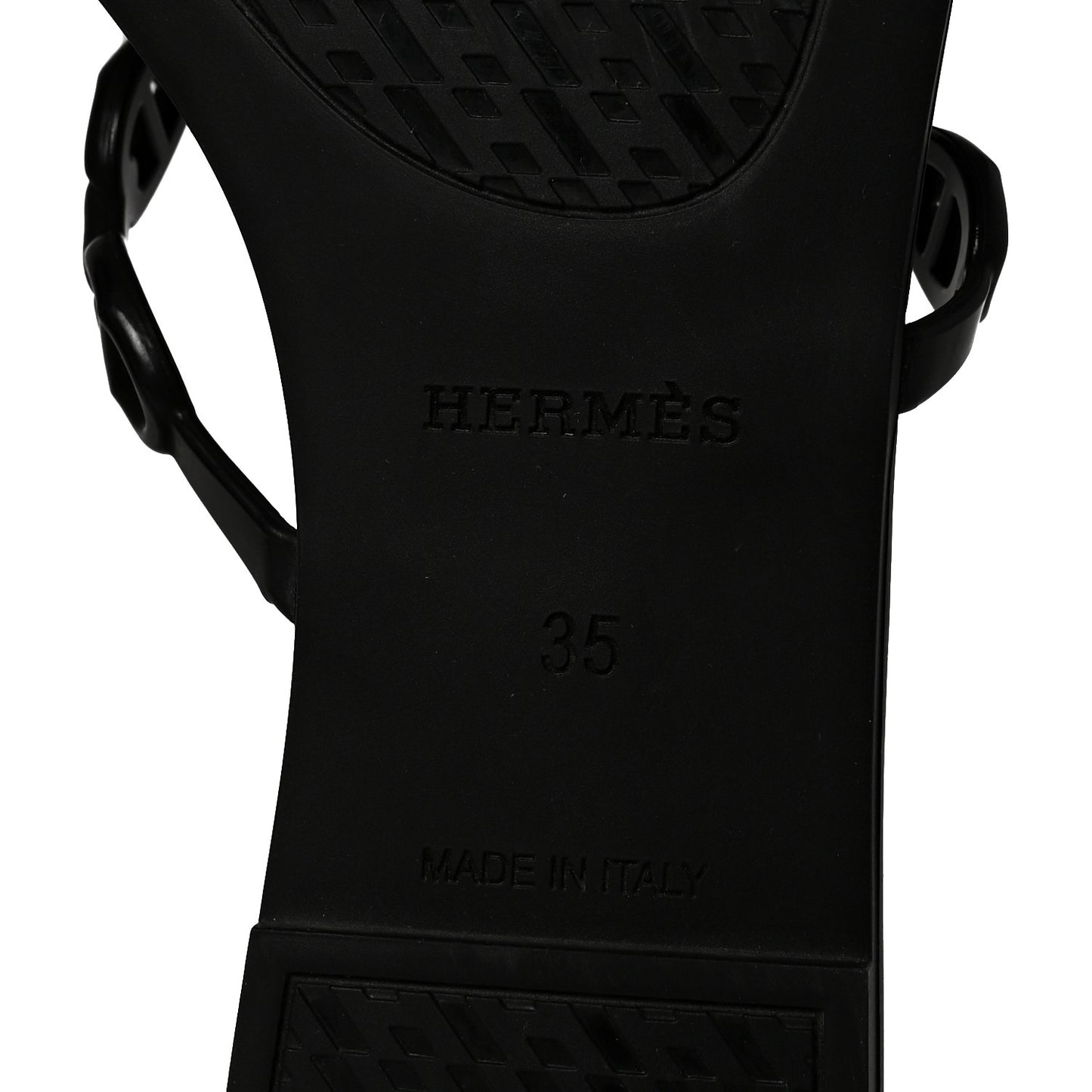 Rubber Chaine d'Ancre Rivage Sandals 35 Black