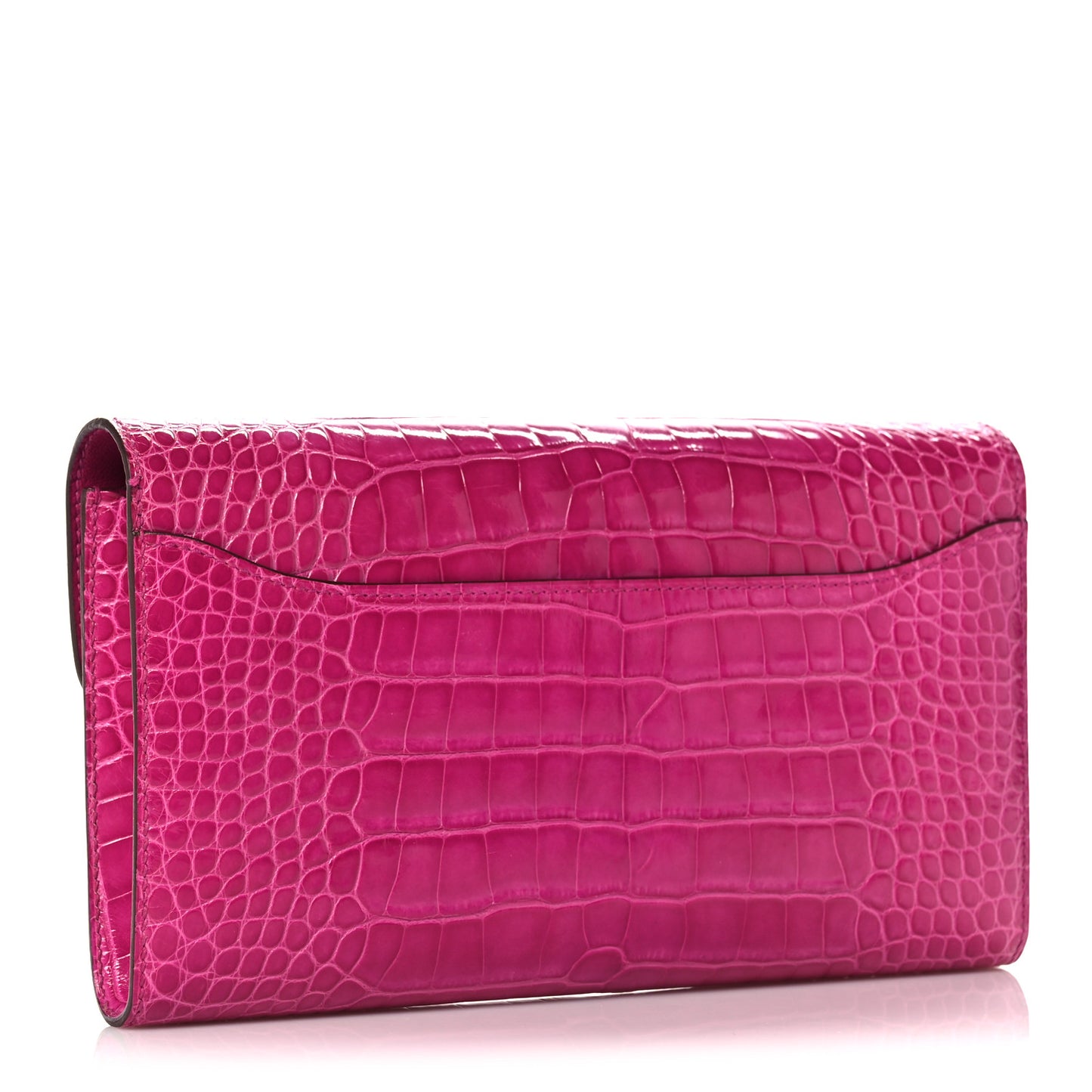 Shiny Alligator Constance Long Wallet Rose Scheherazade