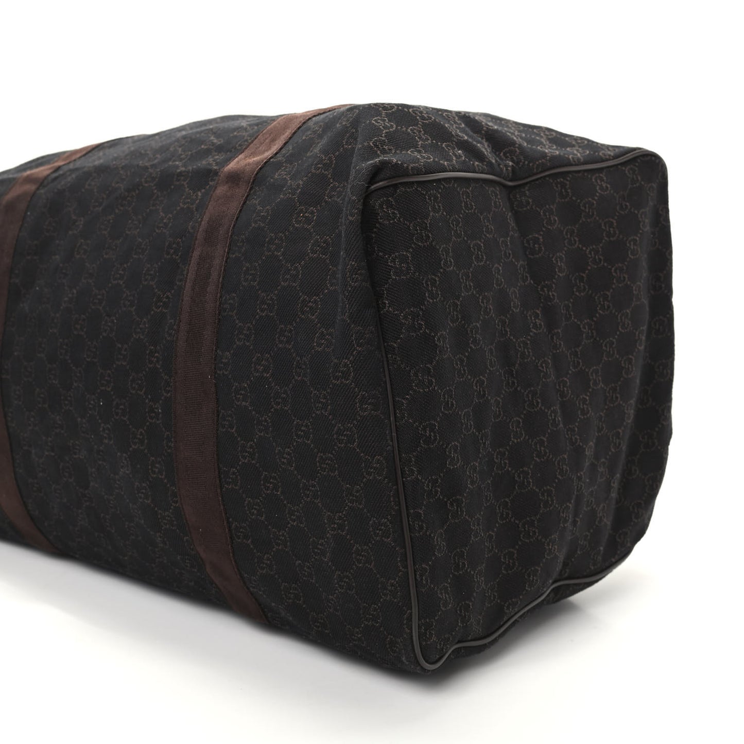 Denim Monogram Large Collapsible Carry On Duffle Bag Brown