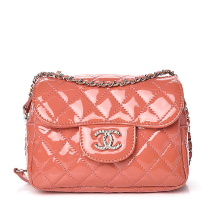 Chanel Patent Brilliant Mini Flap WOC Bag Pink 1 of 14