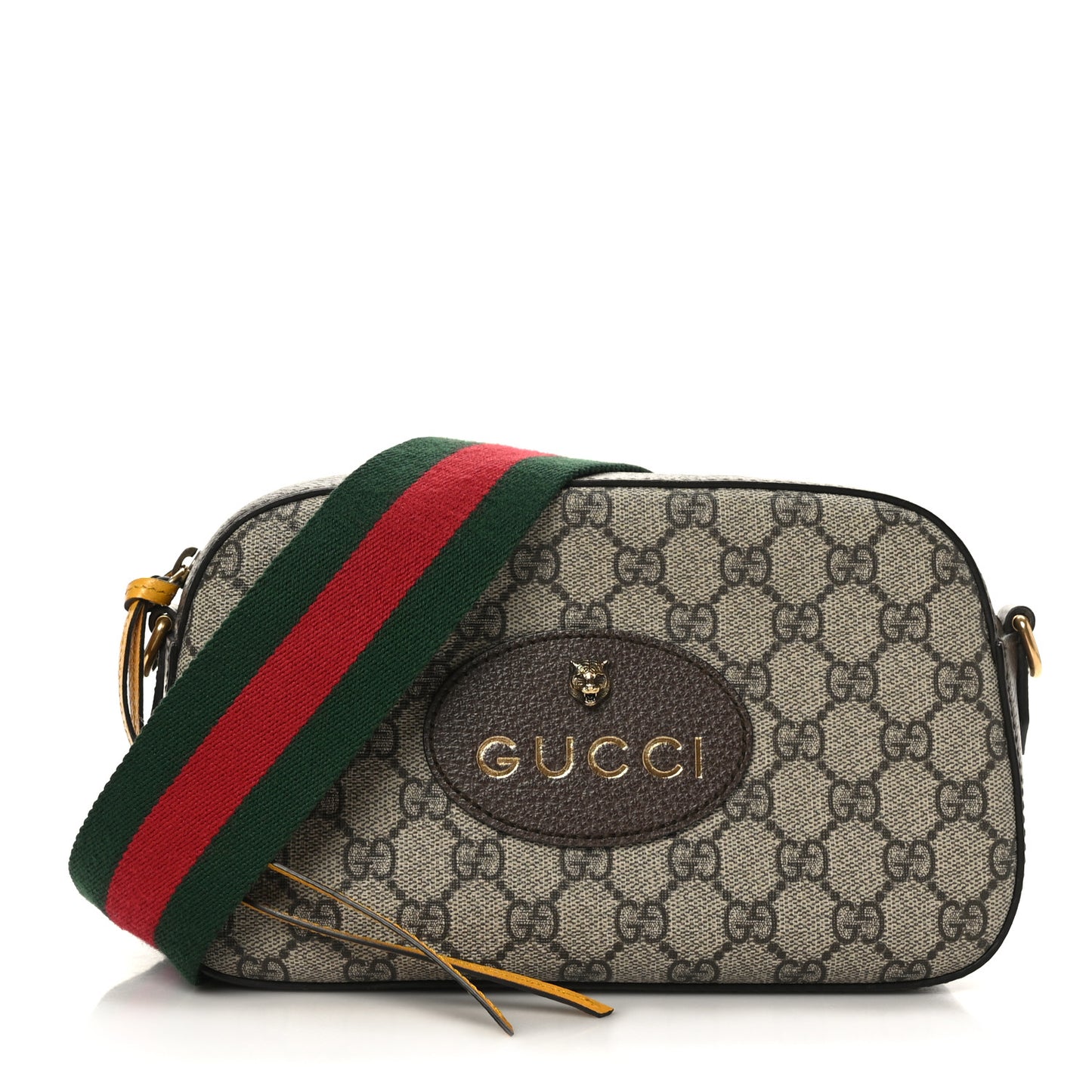GG Supreme Monogram Web Neo Vintage Shoulder Bag Beige New Acero Crop