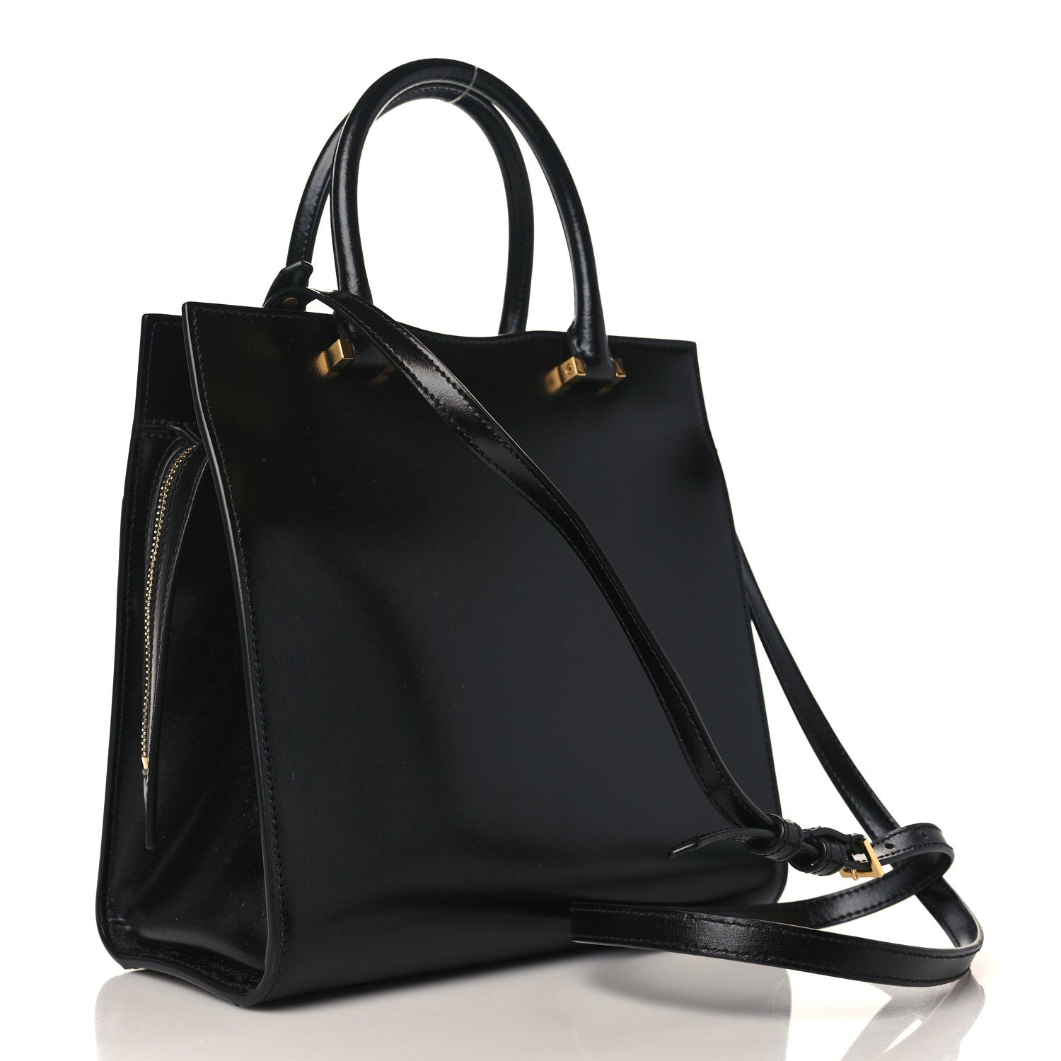 Saint Laurent Grain De Poudre Small Uptown Tote Black 3 of 9