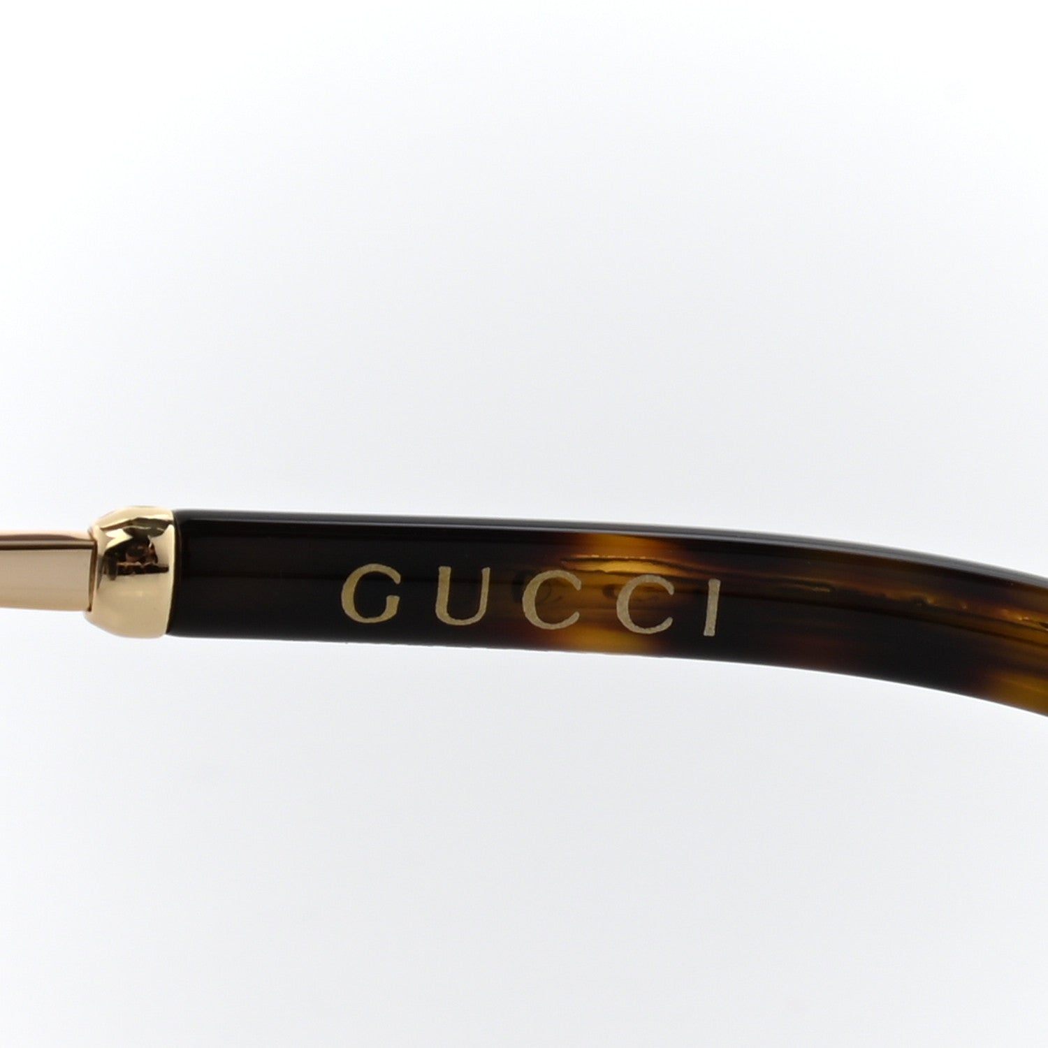 Gucci Web Aviator Sunglasses GG0587S Gold Tortoise 6 of 8
