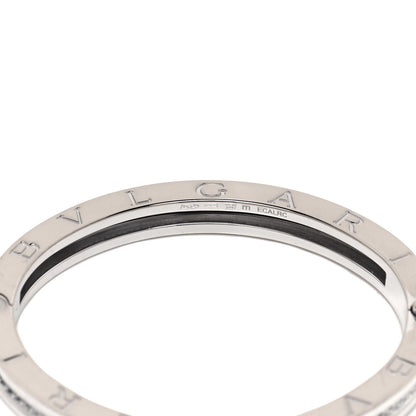 Bulgari 18K White Gold Diamond B.Zero1 Bangle Bracelet M 4 of 4