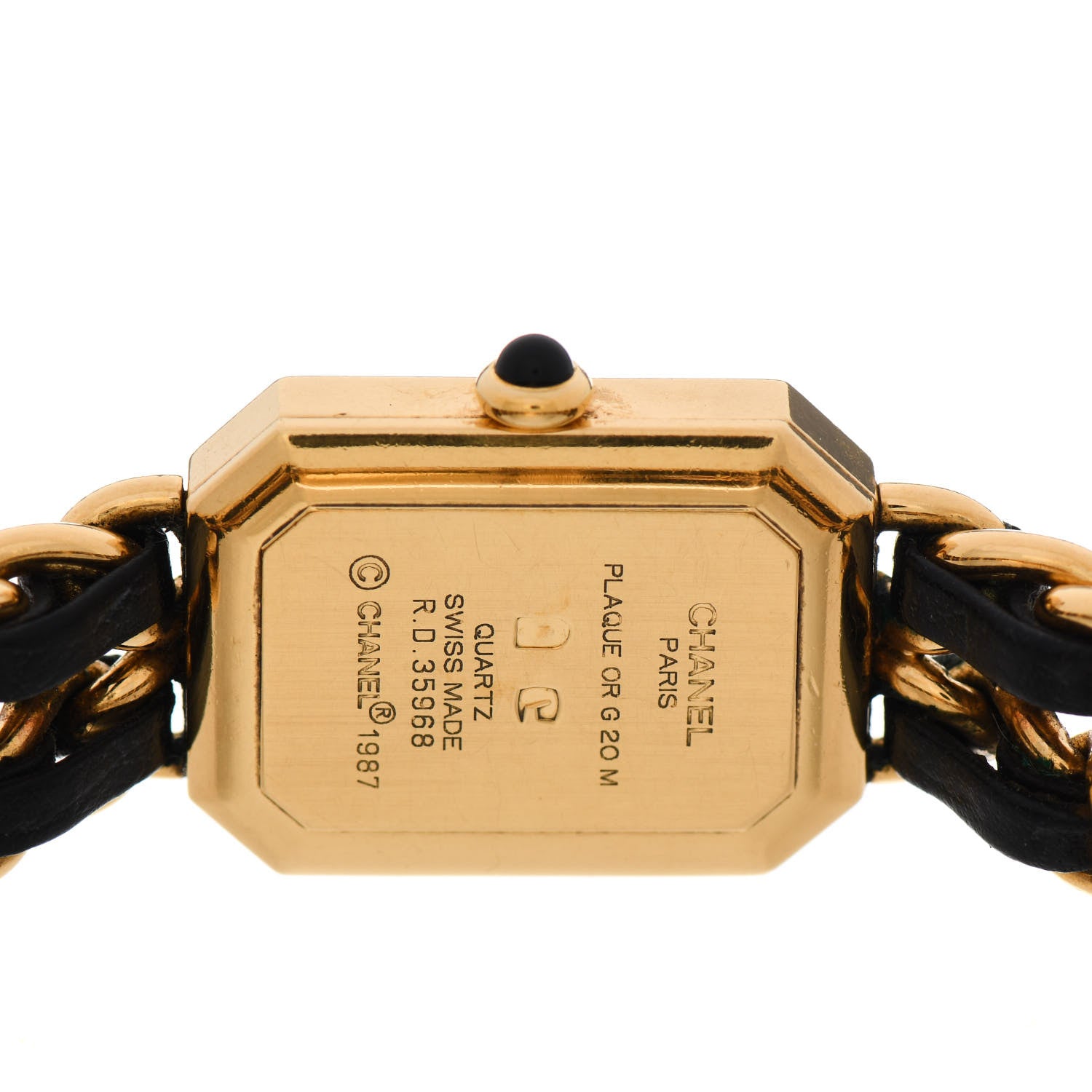 Chanel Stainless Steel Lambskin 20mm Chain Premiere Quartz Watch Gold L 4 of 5