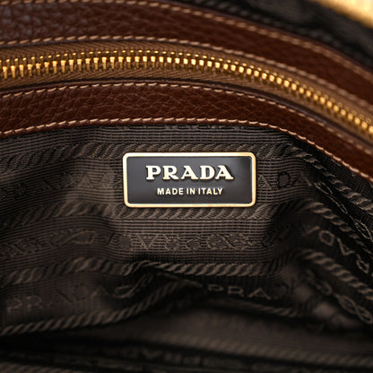 Prada Vitello Daino Grommet Satchel Bruciato 11 of 11