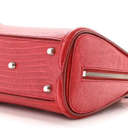 Alexander McQueen Calfskin Lizard Embossed Mini Heroine Scarlet 10 of 14