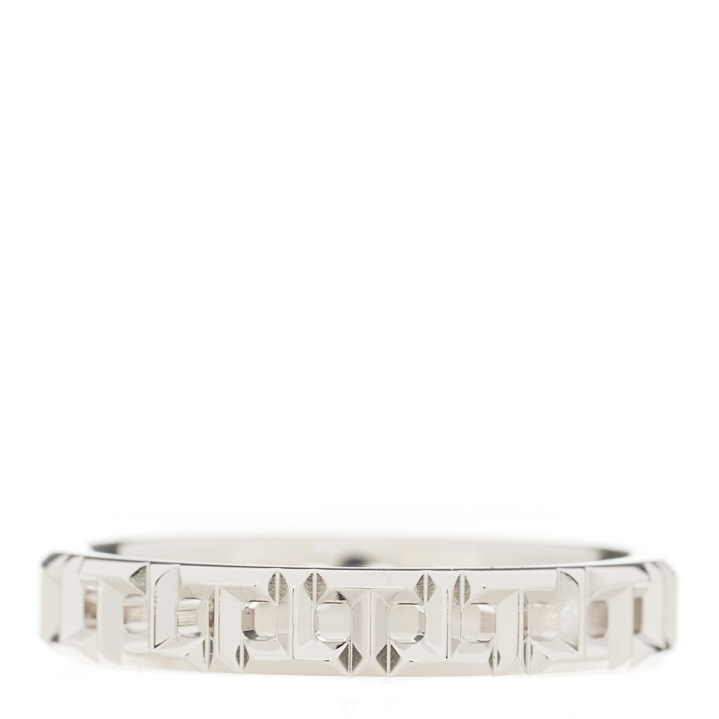 Tiffany 18K White Gold Narrow T True Band Ring 54 7 1 of 3