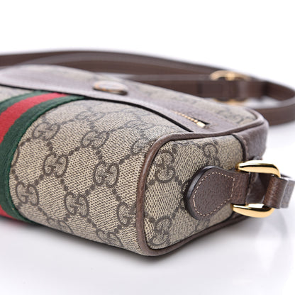 Gucci GG Supreme Monogram Web Mini Ophidia Shoulder Bag Brown 9 of 9