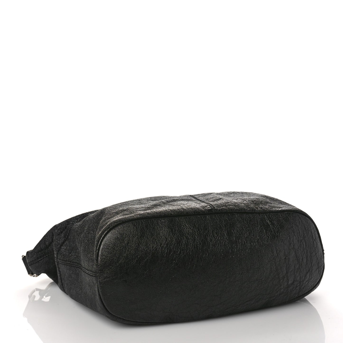 Glazed Pebbled Calfskin Medium Nightingale Black