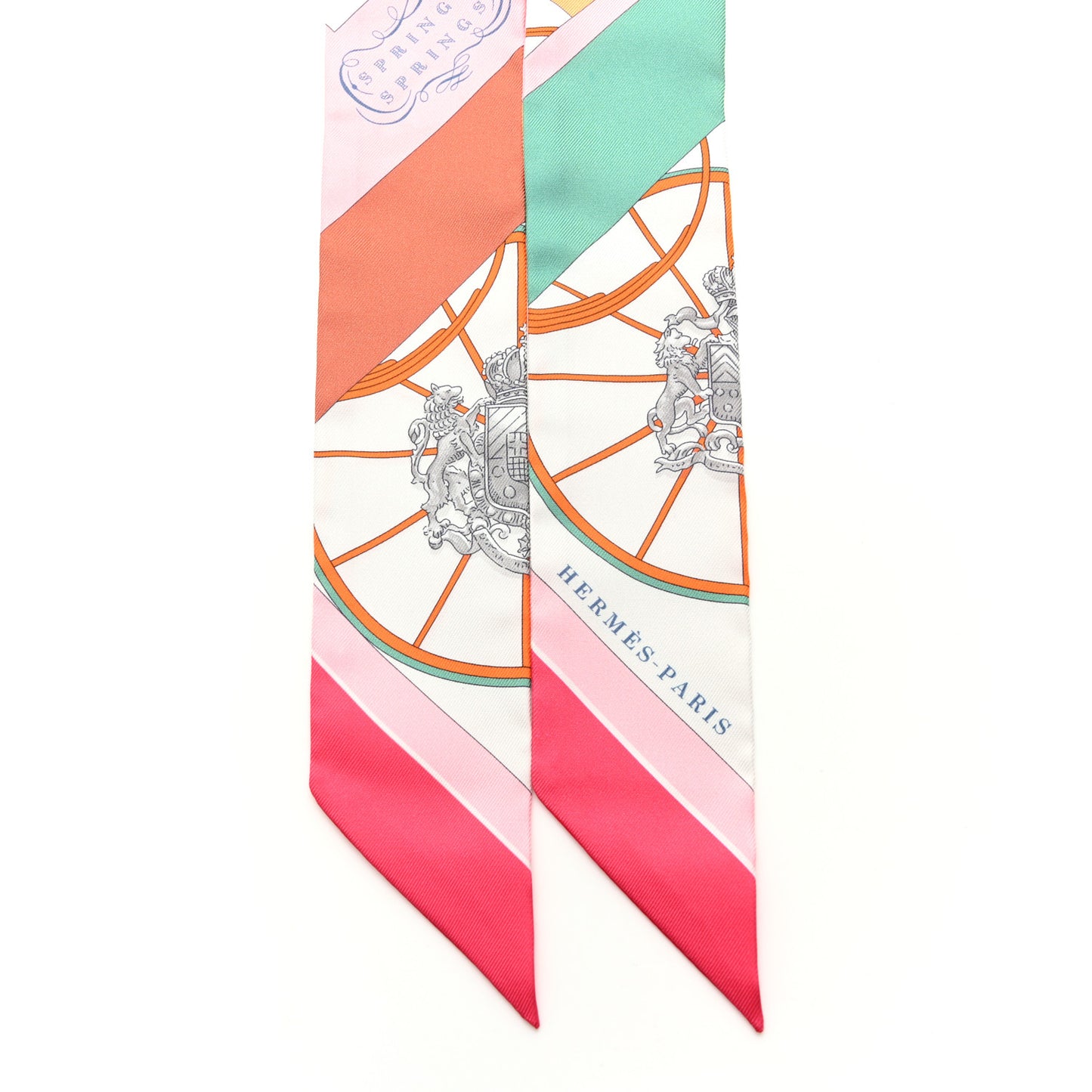 Silk Springs Springs Twilly Rose Vert Multicolor