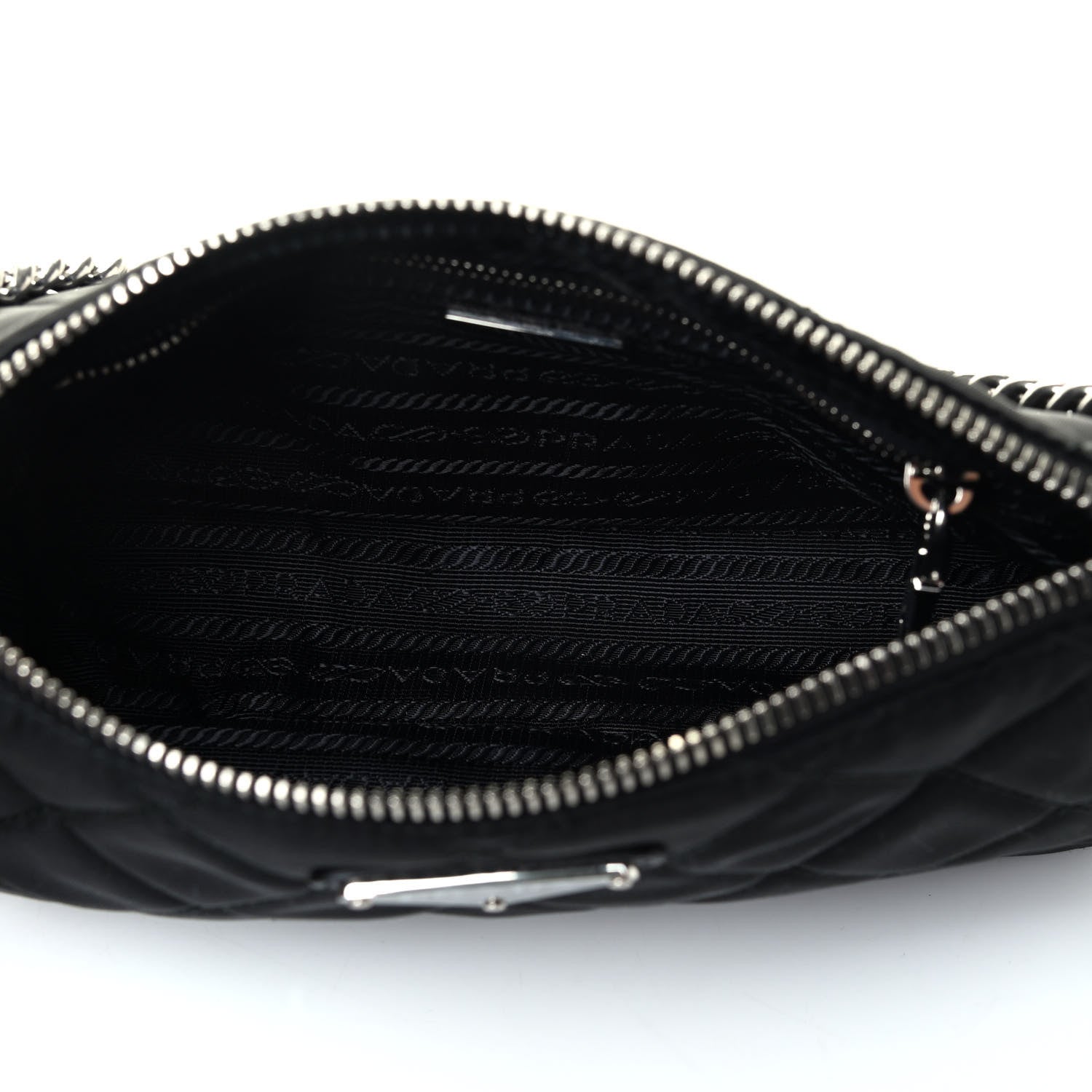 Prada Nylon Tessuto Impuntu Quilted Crossbody Bag Black 4 of 4