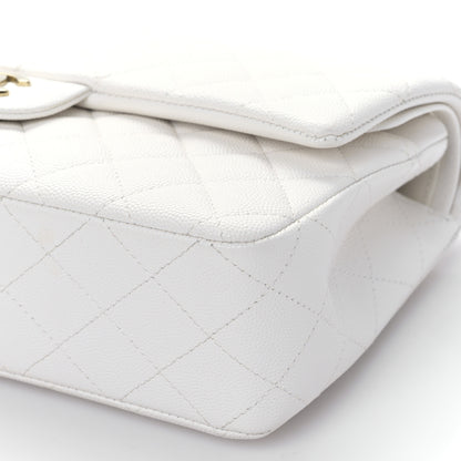 Chanel Caviar Quilted Medium Double Flap White 9 of 9