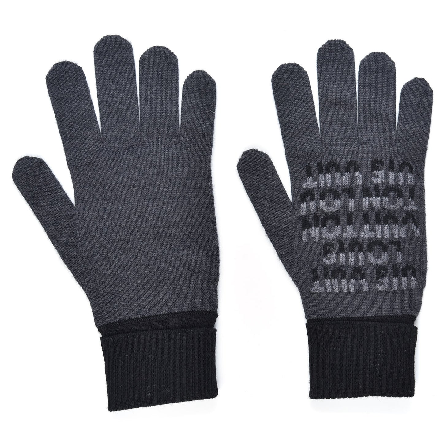 Wool Logo Gloves Grey