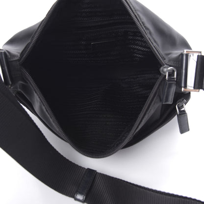 Prada Nylon Vela Flat Messenger Bag Black 5 of 10