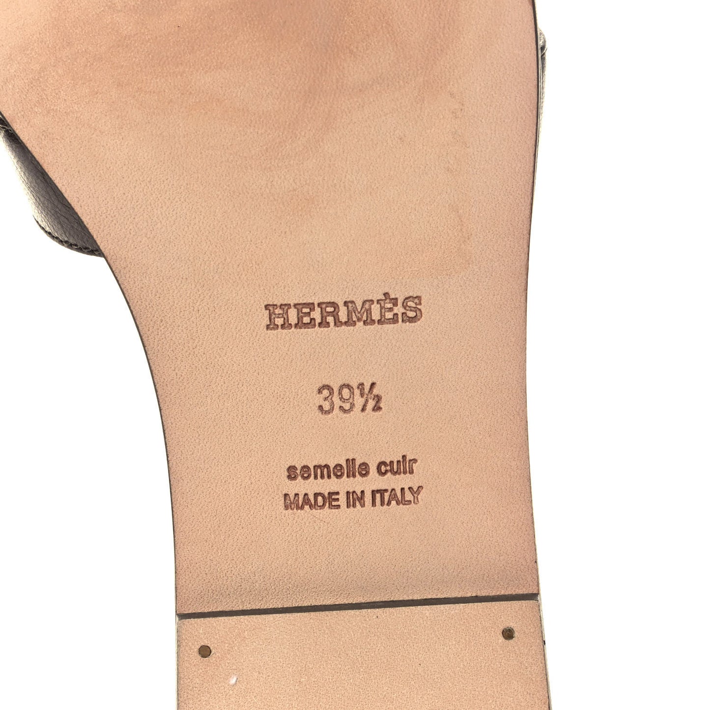 Goatskin Oran Sandals 39.5 Gris Galet