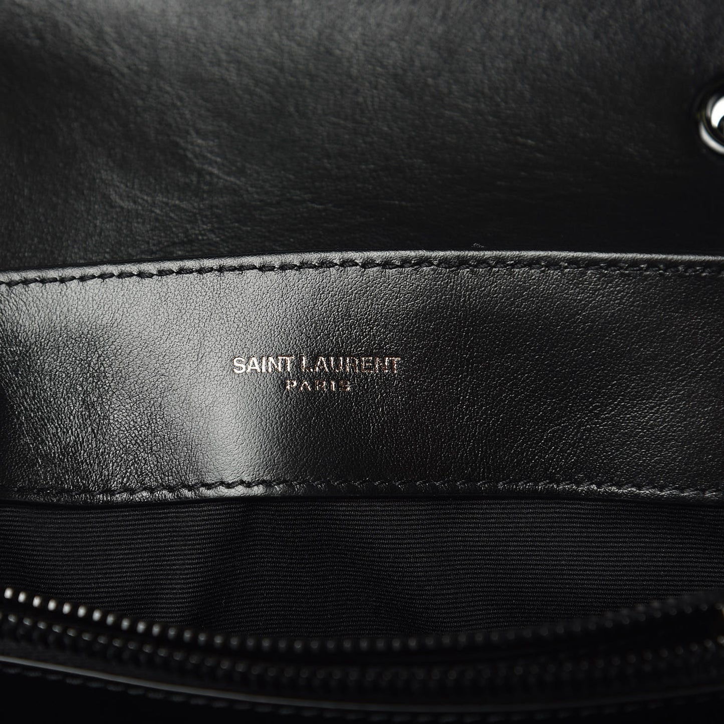 Calfskin Y Quilted Monogram Small Loulou Chain Satchel Black