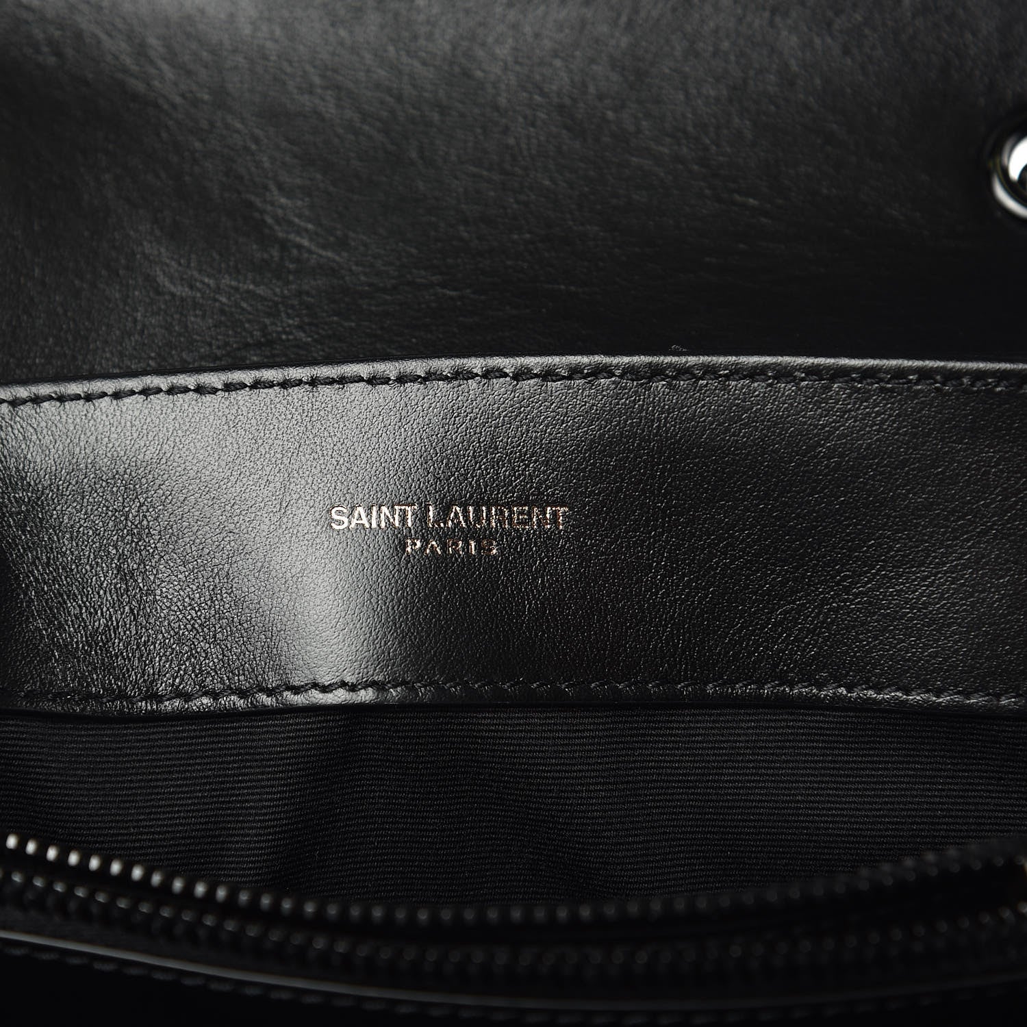 Saint Laurent Calfskin Y Quilted Monogram Small Loulou Chain Satchel Black 6 of 9