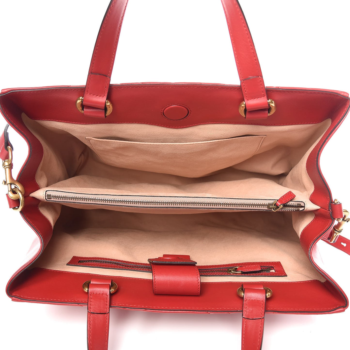 Calfskin Matelasse Medium GG Marmont Tote Hibiscus Red