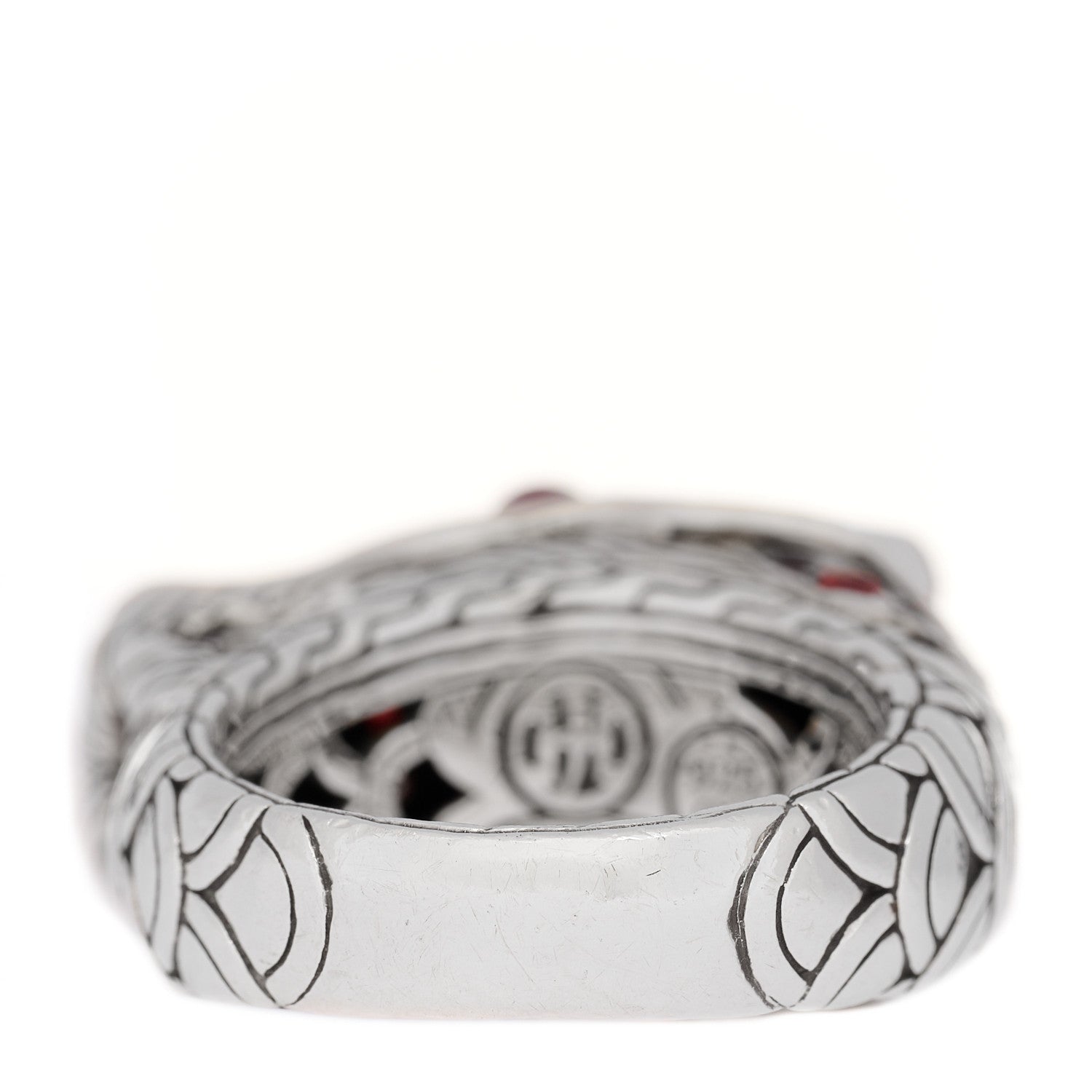 John Hardy Sterling Silver Ruby Naga Dragon Ring 54 7 4 of 7
