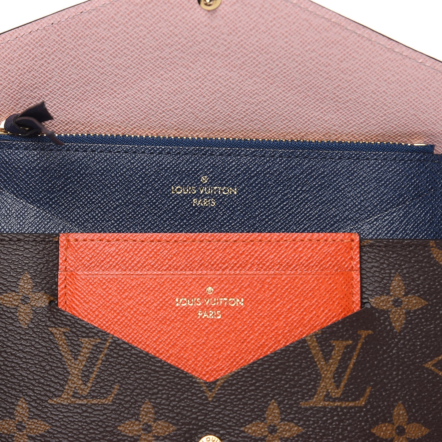 Monogram Jeanne Wallet Rose Ballerine