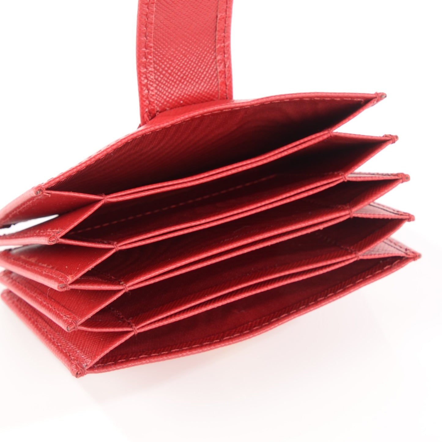 Saffiano Metal Gusseted Card Holder Barolo