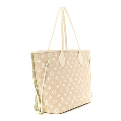 Louis Vuitton Empreinte Monogram Spring In The City Neverfull MM Kaki Beige Cream 3 of 9