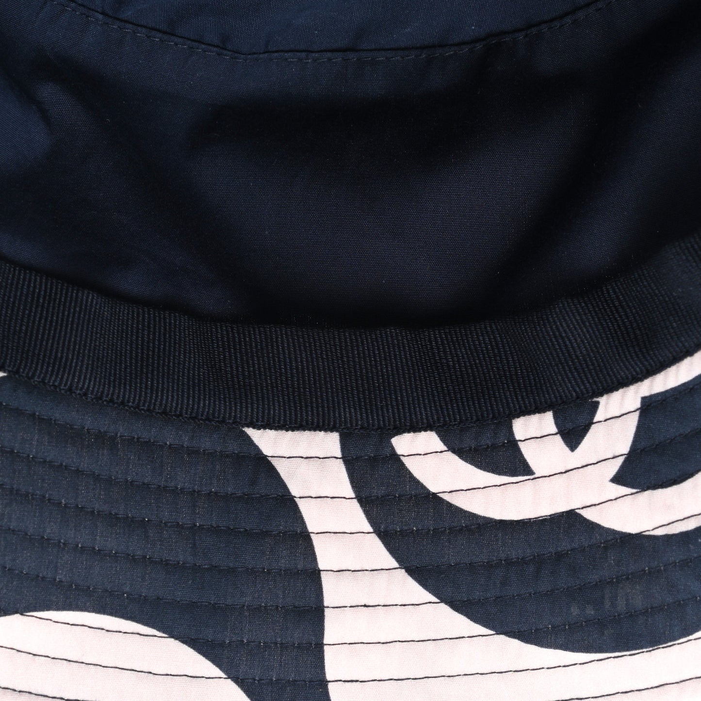 Cotton CC Bucket Hat L Navy Ivory