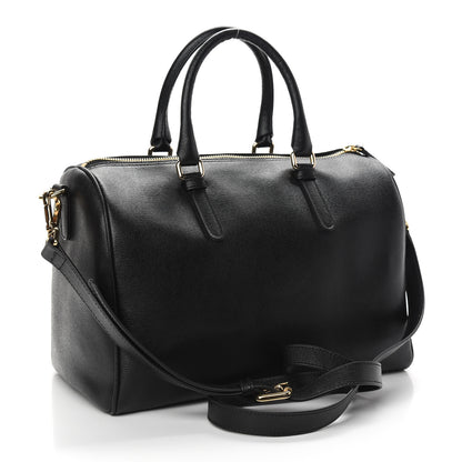 Versace Saffiano Calfskin Palazzo Duffle Bag Black 3 of 10