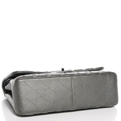 Chanel Lambskin Quilted Jumbo Double Flap Silver 4 of 8