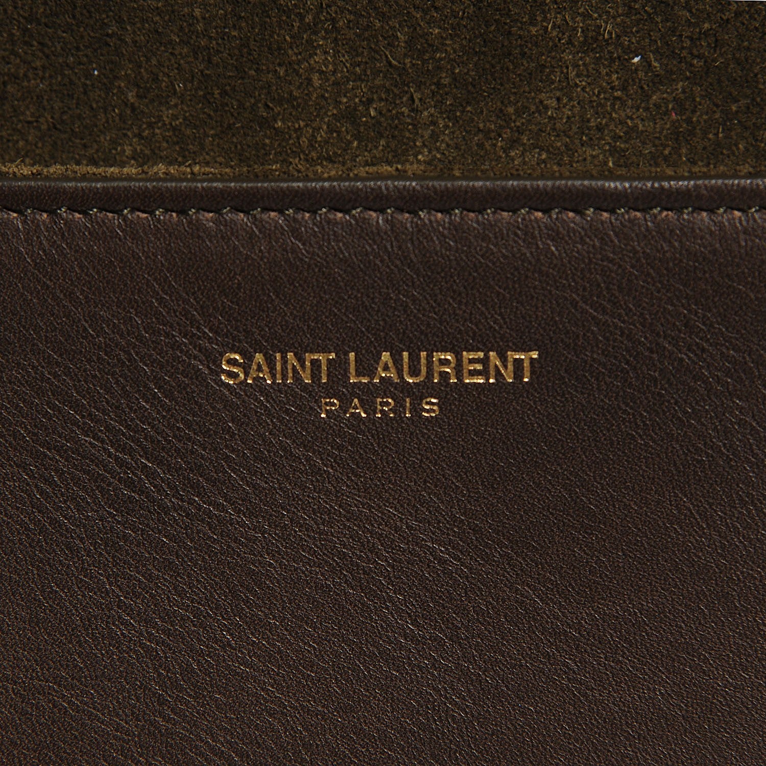 Saint Laurent Calfskin Classic Y Clutch Brown 6 of 8