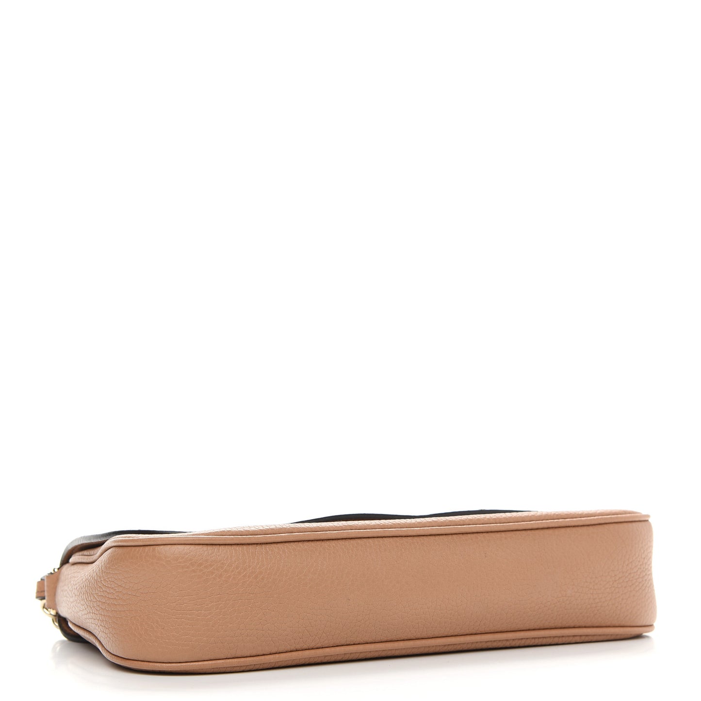 Pebbled Calfskin Medium Soho Flap Crossbody Camelia