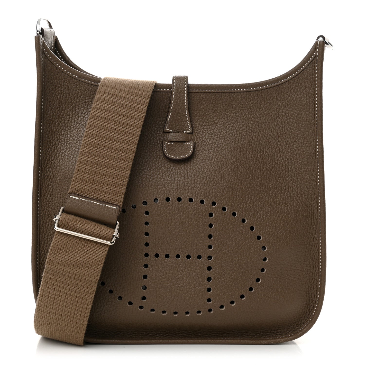 Hermes Taurillon Clemence Evelyne III PM Etoupe 1 of 12