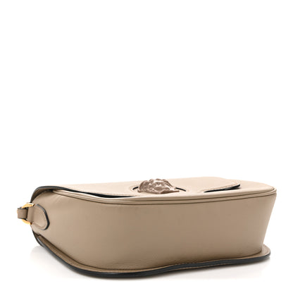Versace Grained Calfskin La Medusa Flap Shoulder Bag Taupe 4 of 13