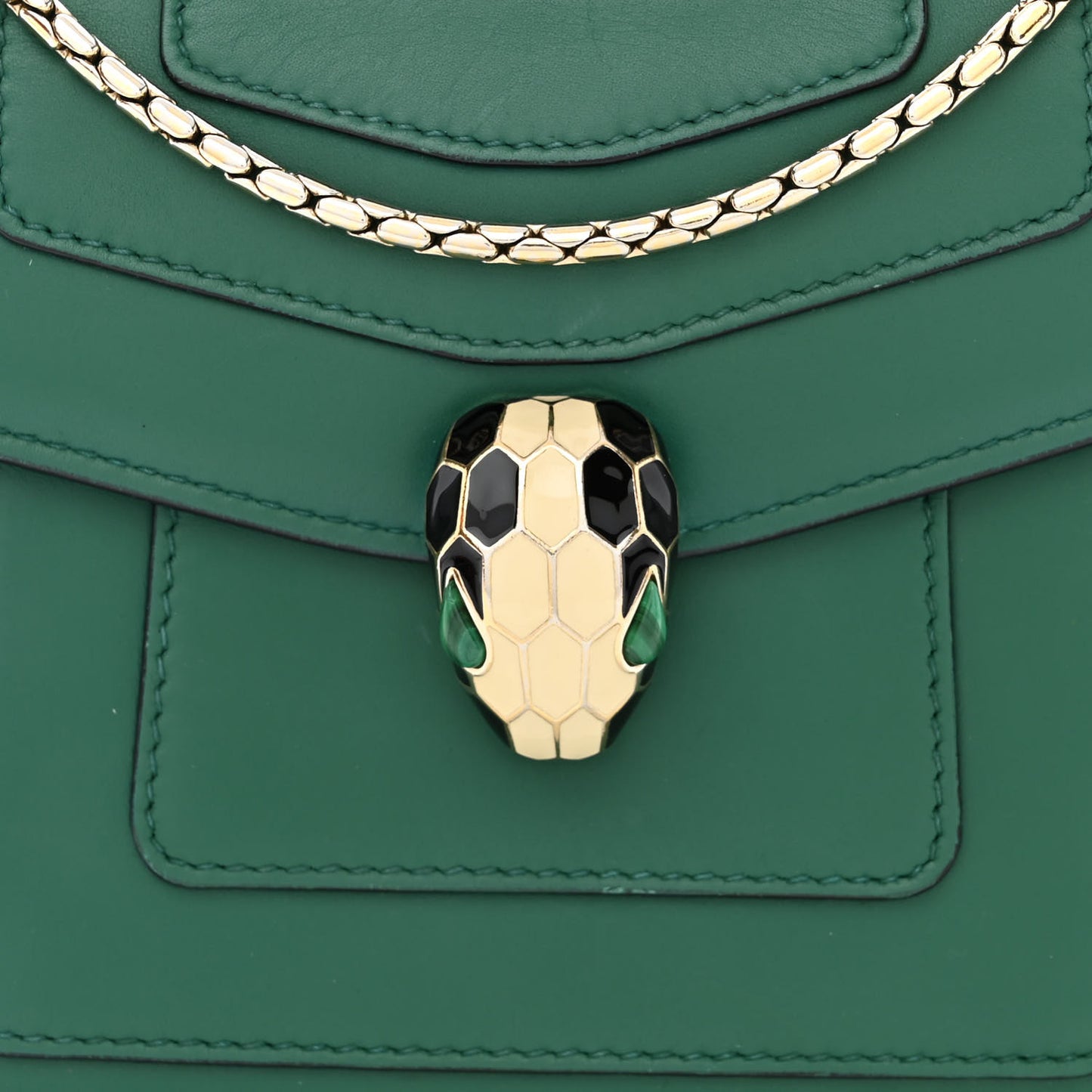 Calfskin Serpenti Forever Crossbody Bag Emerald Green