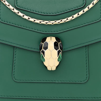 Bulgari Calfskin Serpenti Forever Crossbody Bag Emerald Green 9 of 15