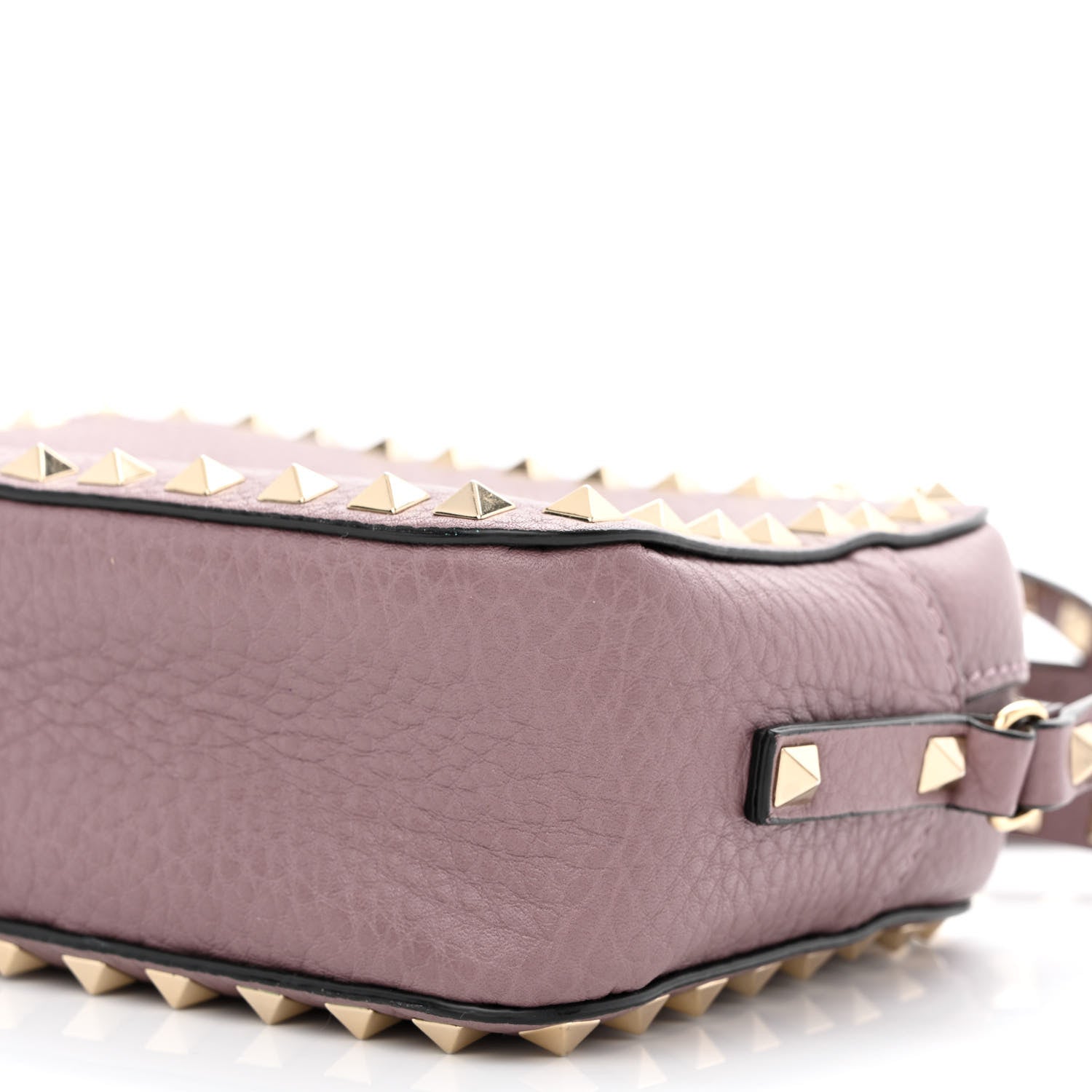 Valentino Garavani Pebbled Calfskin Rockstud Camera Crossbody Bag Dark Mauve 9 of 9
