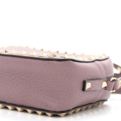 Valentino Garavani Pebbled Calfskin Rockstud Camera Crossbody Bag Dark Mauve 9 of 9