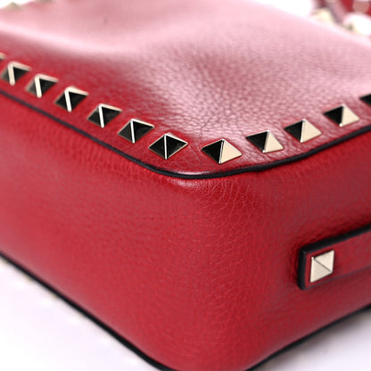 Valentino Garavani Grained Calfskin Rockstud Camera Crossbody Bag Rosso Valentino 8 of 14