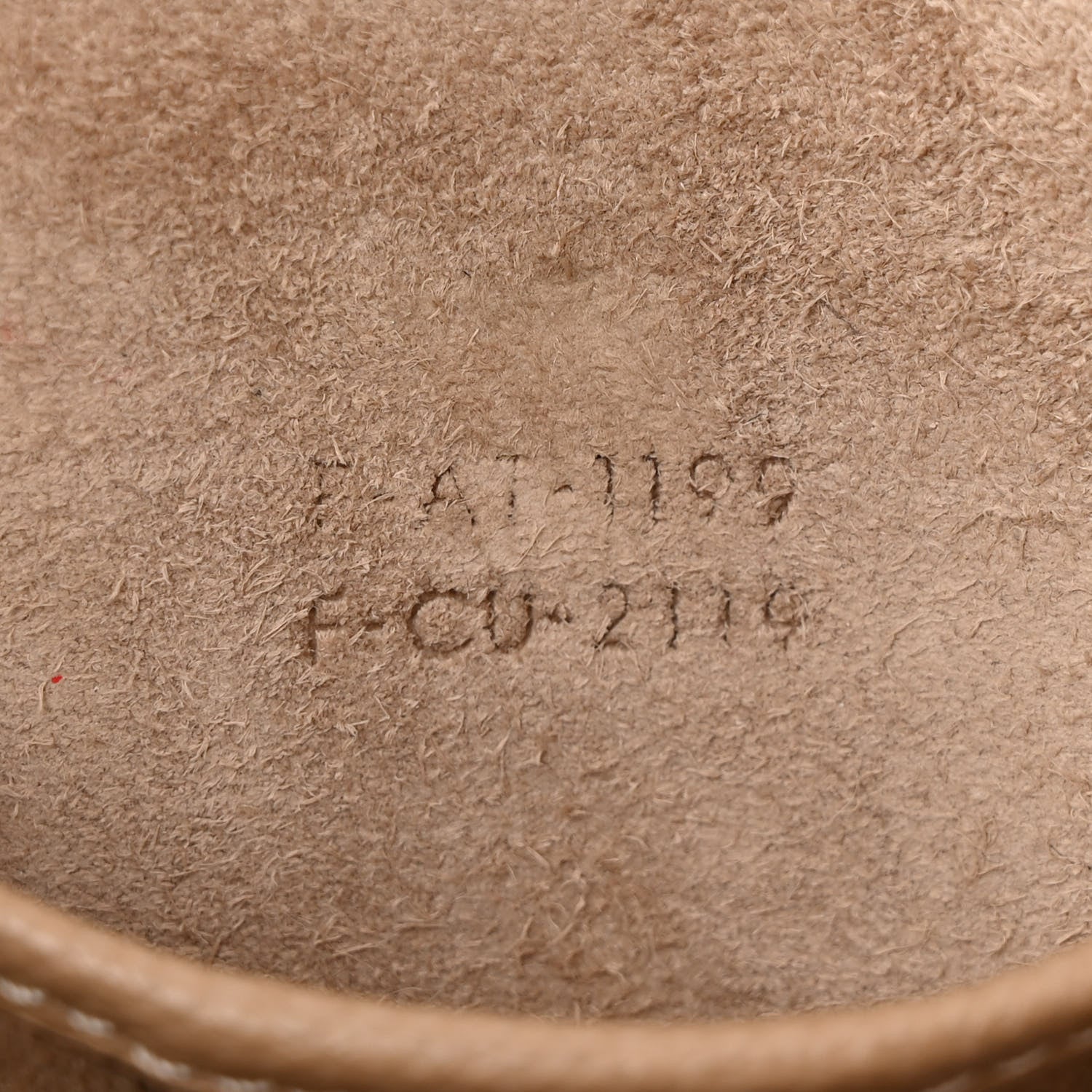 Celine Drummed Calfskin Nano Luggage Dune 8 of 11