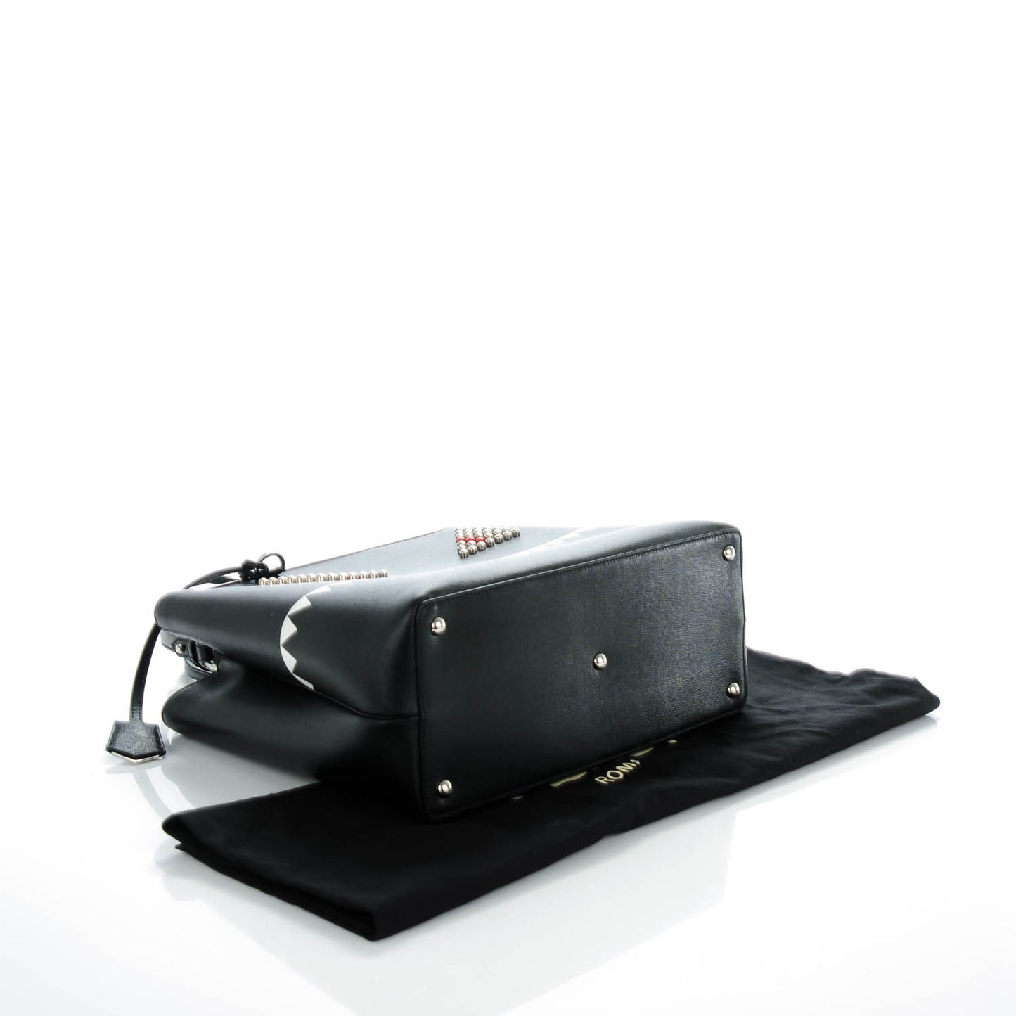 Vitello Elite Studded Monster Medium 2Jours Tote Black
