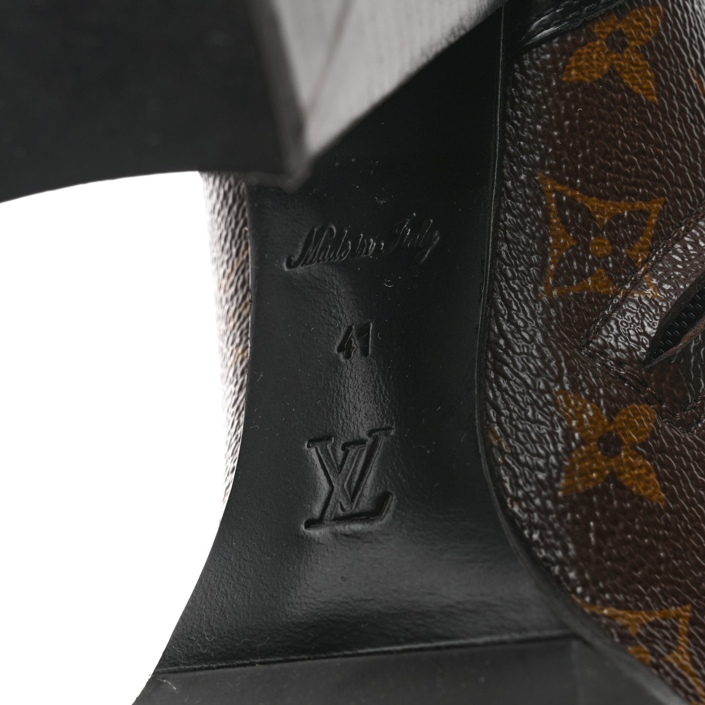 Patent Calfskin Monogram Star Trail Ankle Boots 41 Black