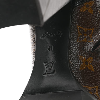Louis Vuitton Patent Calfskin Monogram Star Trail Ankle Boots 41 Black 8 of 8