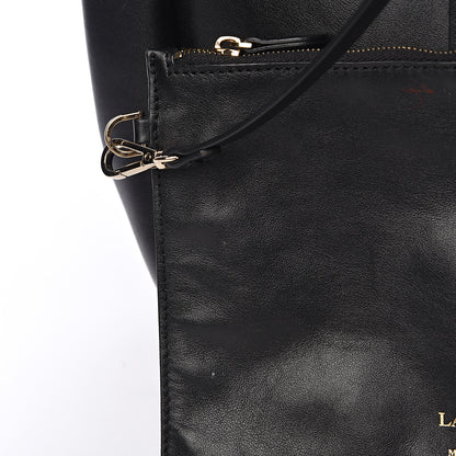 Lanvin Smooth Calfskin Small Fringe Shopper Tote Black 12 of 15