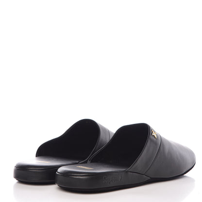 Louis Vuitton X SUPREME Lambskin Mens Hugh Slippers 6 Black 4 of 8